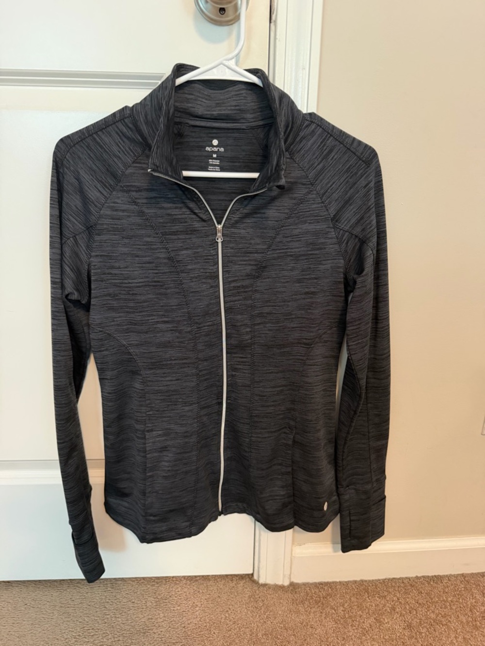 Full-Zip Heathered Dark Gray Active Jacket